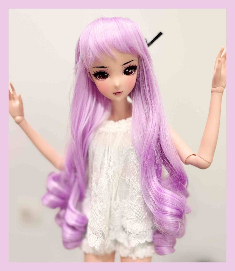 Zephyr 1/3 BJD Balljointed Smart Doll Super Dollfie Dream SD DD Purple Wig 9"